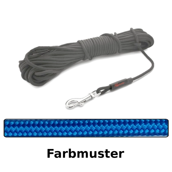 klassische Hundeleine - S - 5m - blau